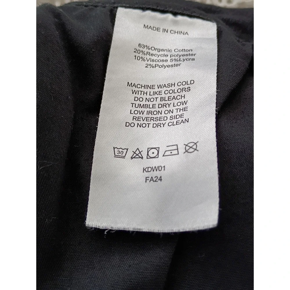 Quince Black High Rise Flare Leg Organic Cotton Blend Jeans Size 27 - Picture 5 of 9